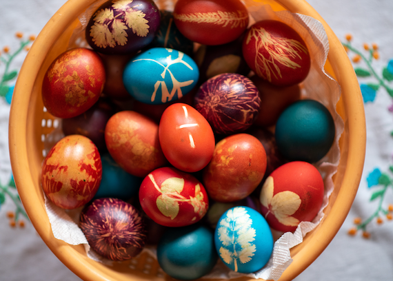 decorated easter eggs