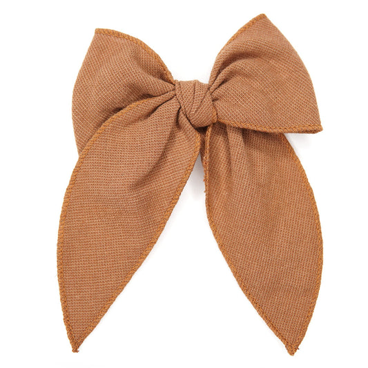 Tan Saddle Darling Hair Bow for Girls