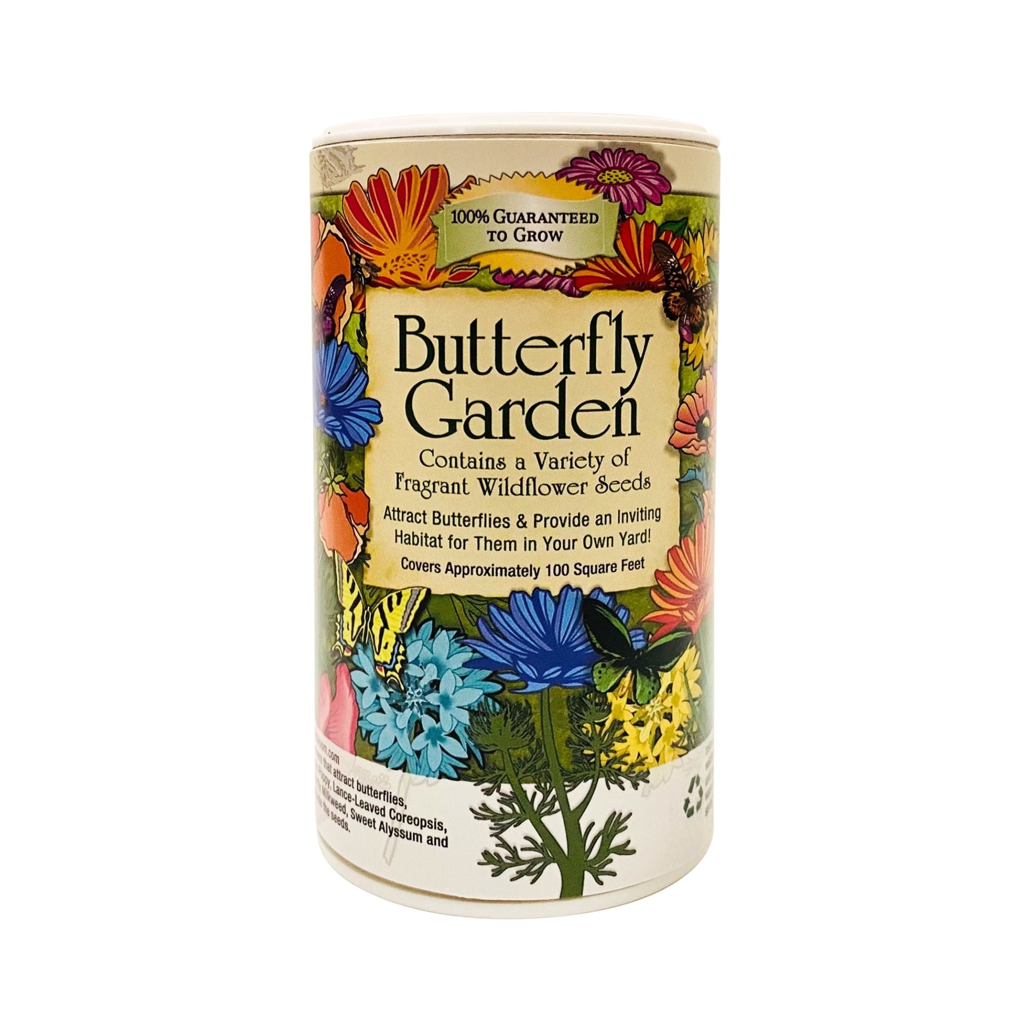 Butterfly Garden Shaker Can