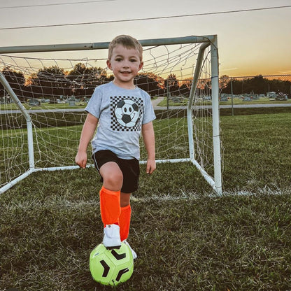 Checkers Smiley - Soccer Ball - Short Sleeve Child Shirt