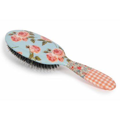 Pink Gingham Hairbrush