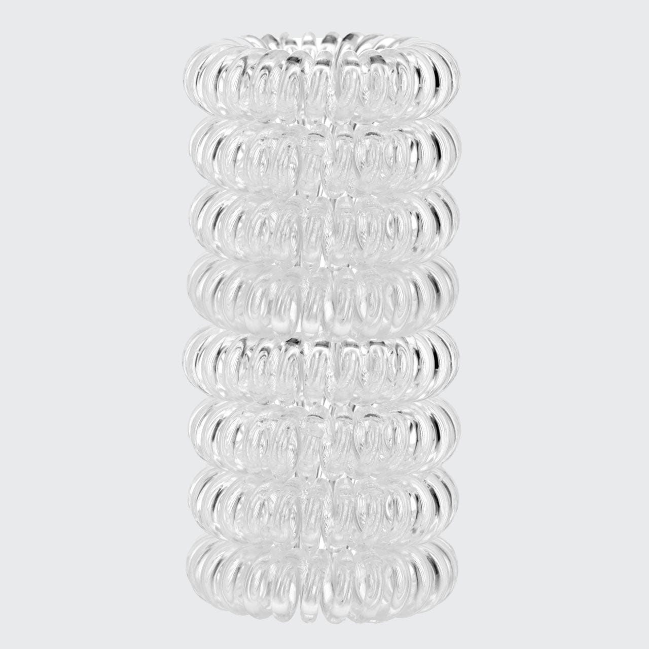 Spiral Hair Ties 8 Pc - Clear