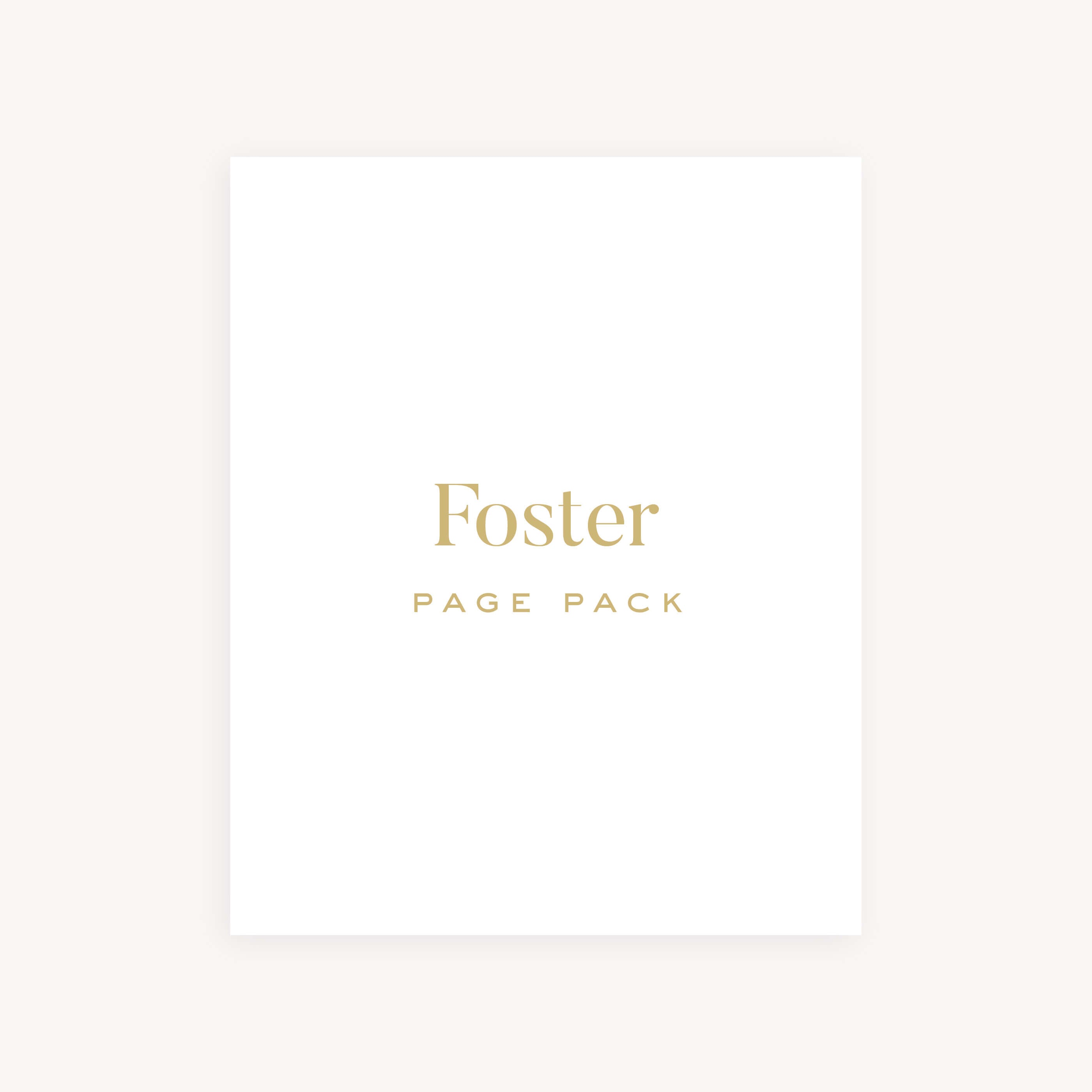 Baby Book Page Pack, Foster Care