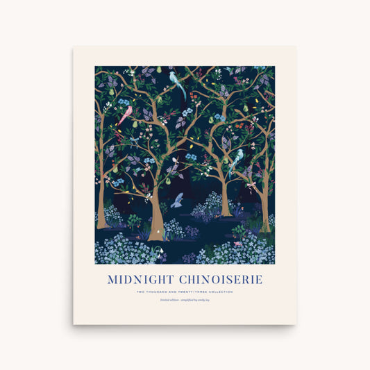 Art Poster, Midnight Chinoiserie