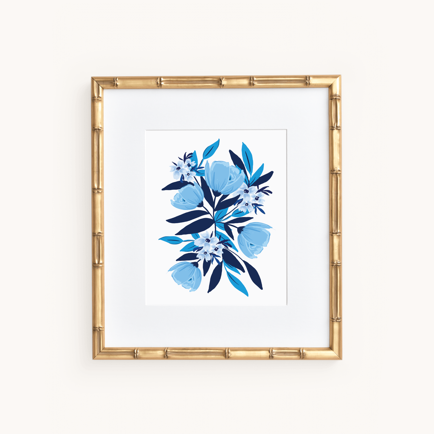 Art Print, Blue Blooms