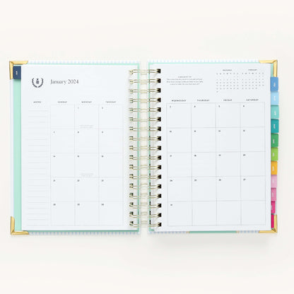 2024 Daily, Simplified Planner, Coastal Stripe