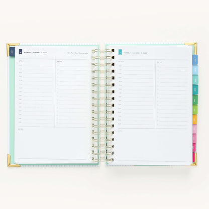 2024 Daily, Simplified Planner, Coastal Stripe