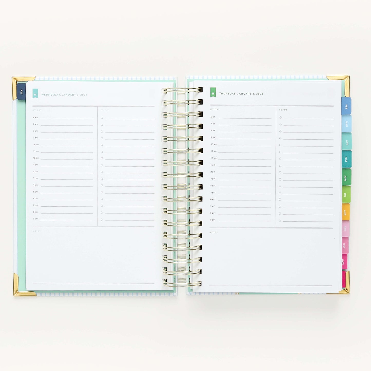 2024 Daily, Simplified Planner, Coastal Stripe