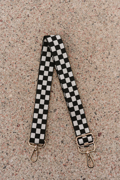 Lizzie Checkered Adjustable Bag Strap