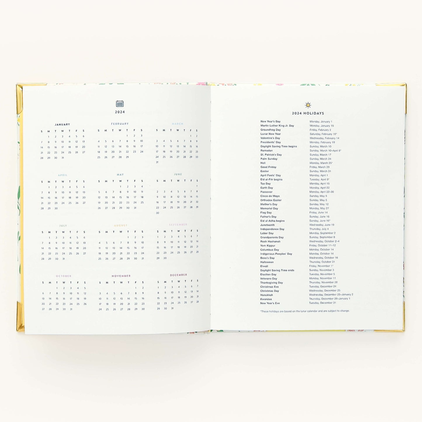 2024 Weekly, Simplified Planner, Golden Hour