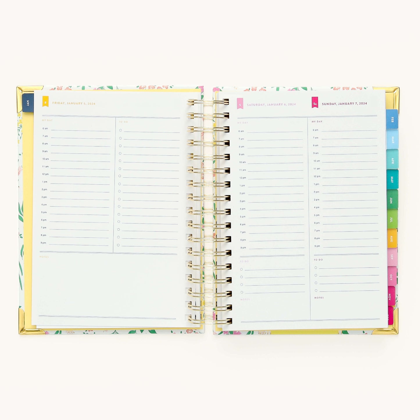 2024 Daily, Simplified Planner, Golden Hour