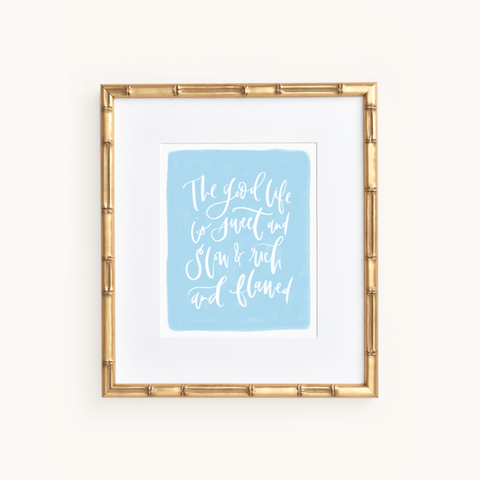 Art Print, The Good Life