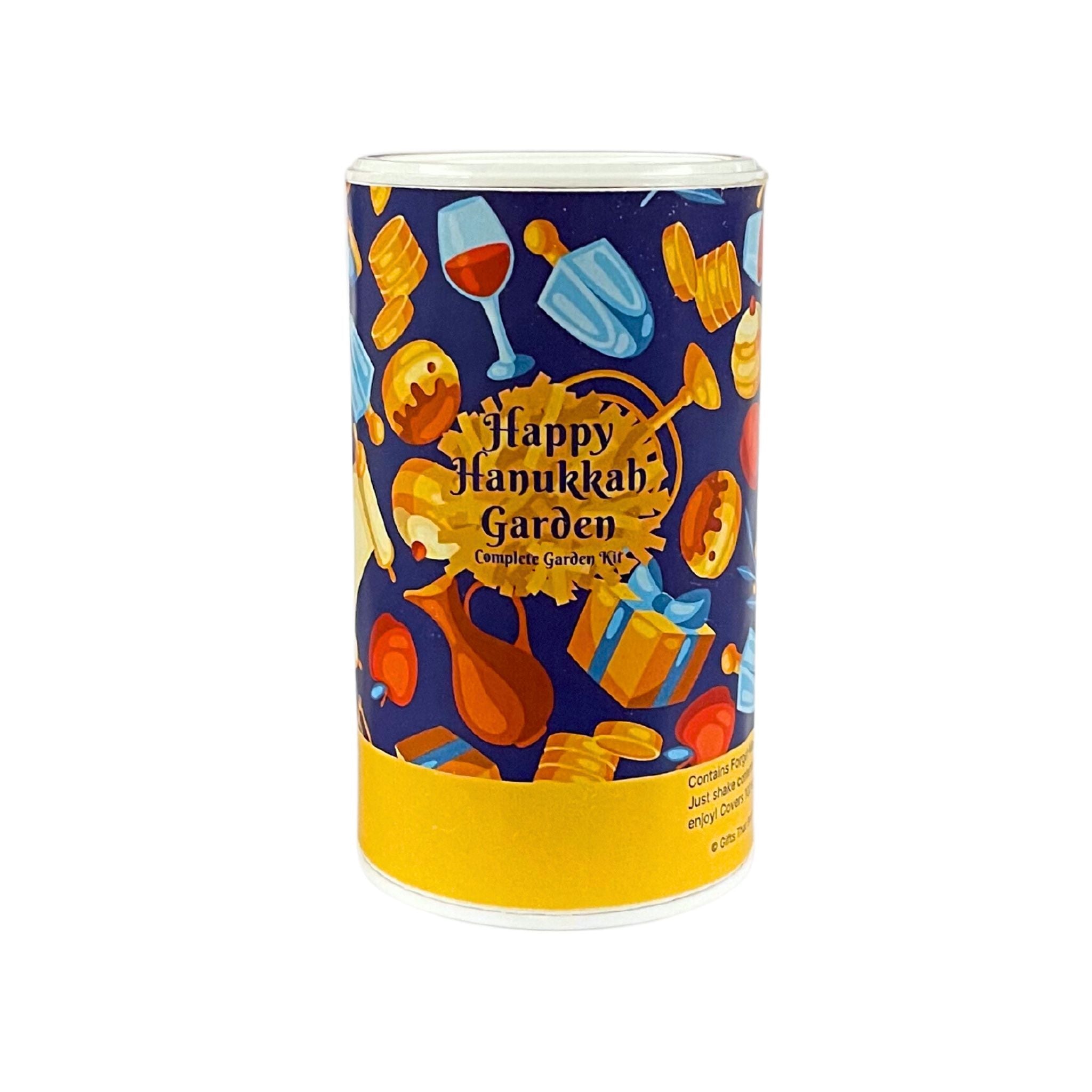 Happy Hanukkah Garden Shaker Can