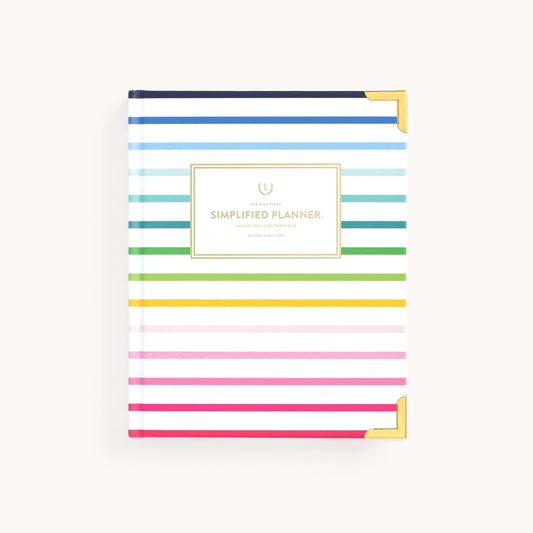 2024 Weekly, Simplified Planner, Happy Stripe