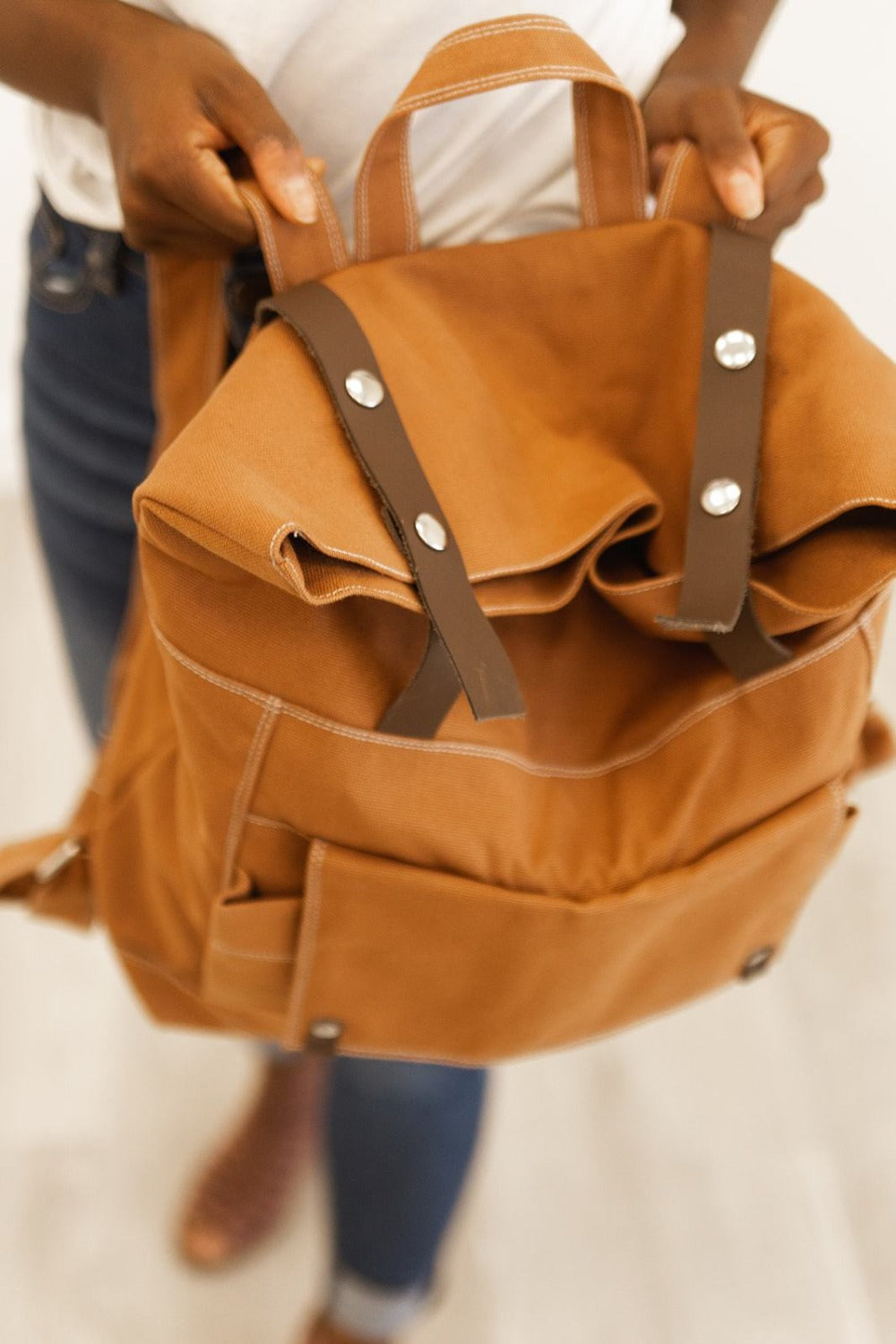 alison roll top backpack