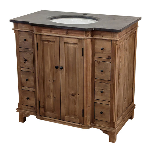 Taggart's Bathroom Vanity - Small 37.5" Single Vanity Panel Door in Natural Finish