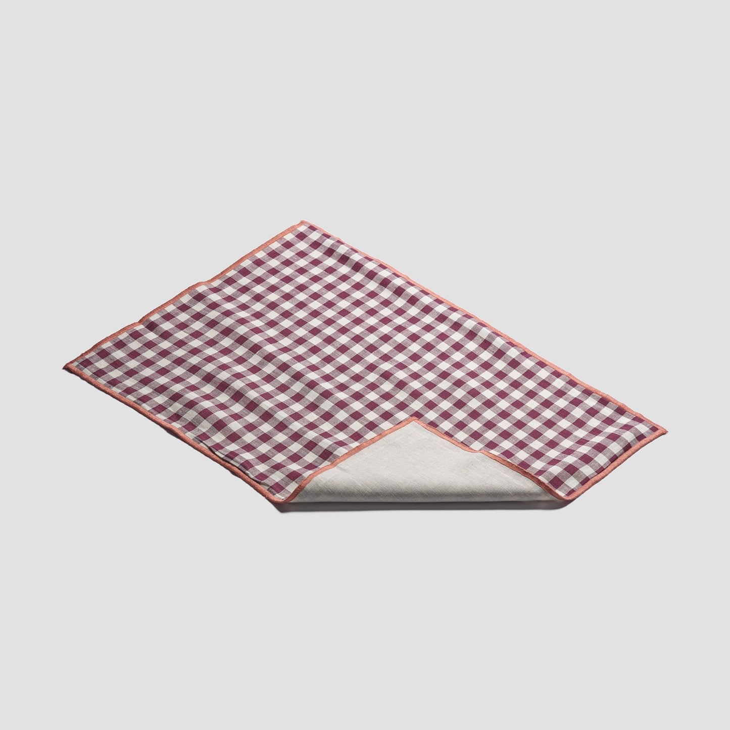 Berry Gingham Linen Placemat Set of 4