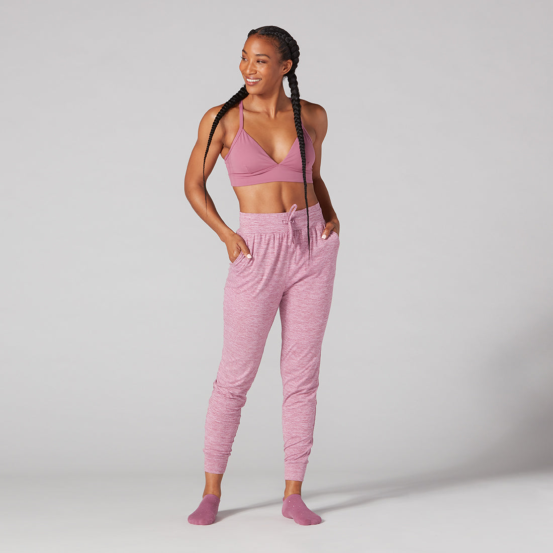 Brushed Tec Knit High Waisted Jogger *