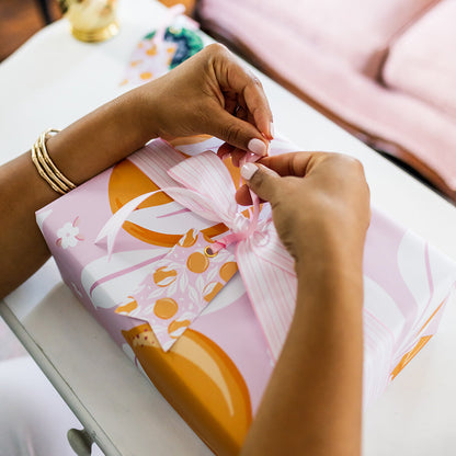 Gift Wrap Sheets, Blush Oranges