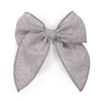 Slate Grey Darling Hair Bow for Girls