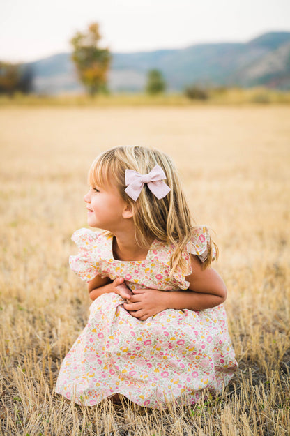 Blushing Petite Hair Bow for Girls