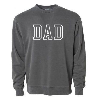 Embroidered Pigment Dye Crewneck Sweatshirt - OUTLINE NAME