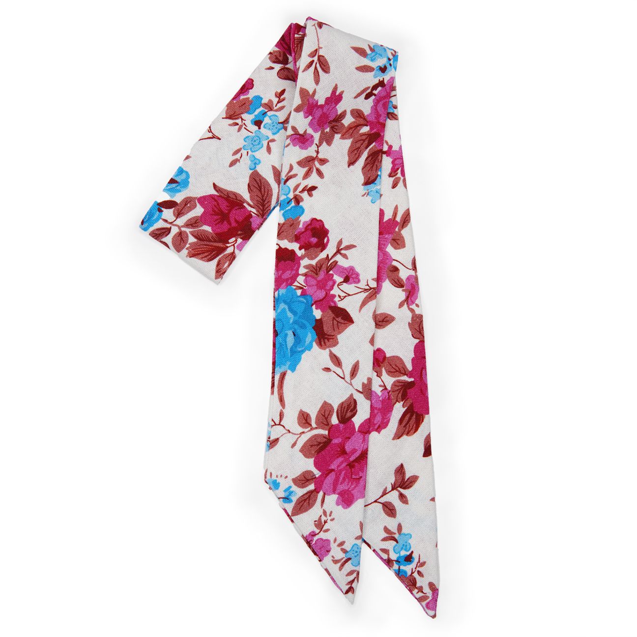 Encinitas Floral Hair Sash for Girls & Women - Neck Scarf & Hair Wrap