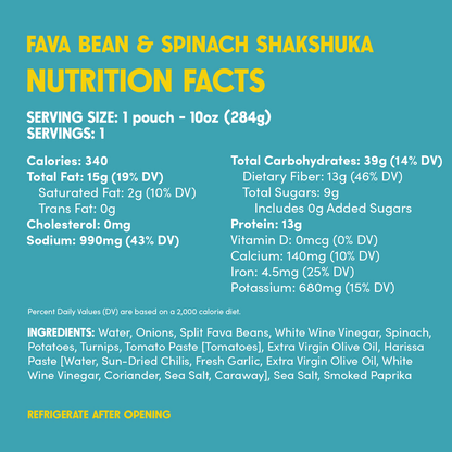 Fava Bean & Spinach Shakshuka 3-pack