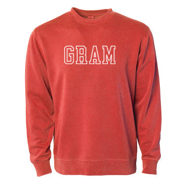 Embroidered Pigment Dye Crewneck Sweatshirt - OUTLINE NAME