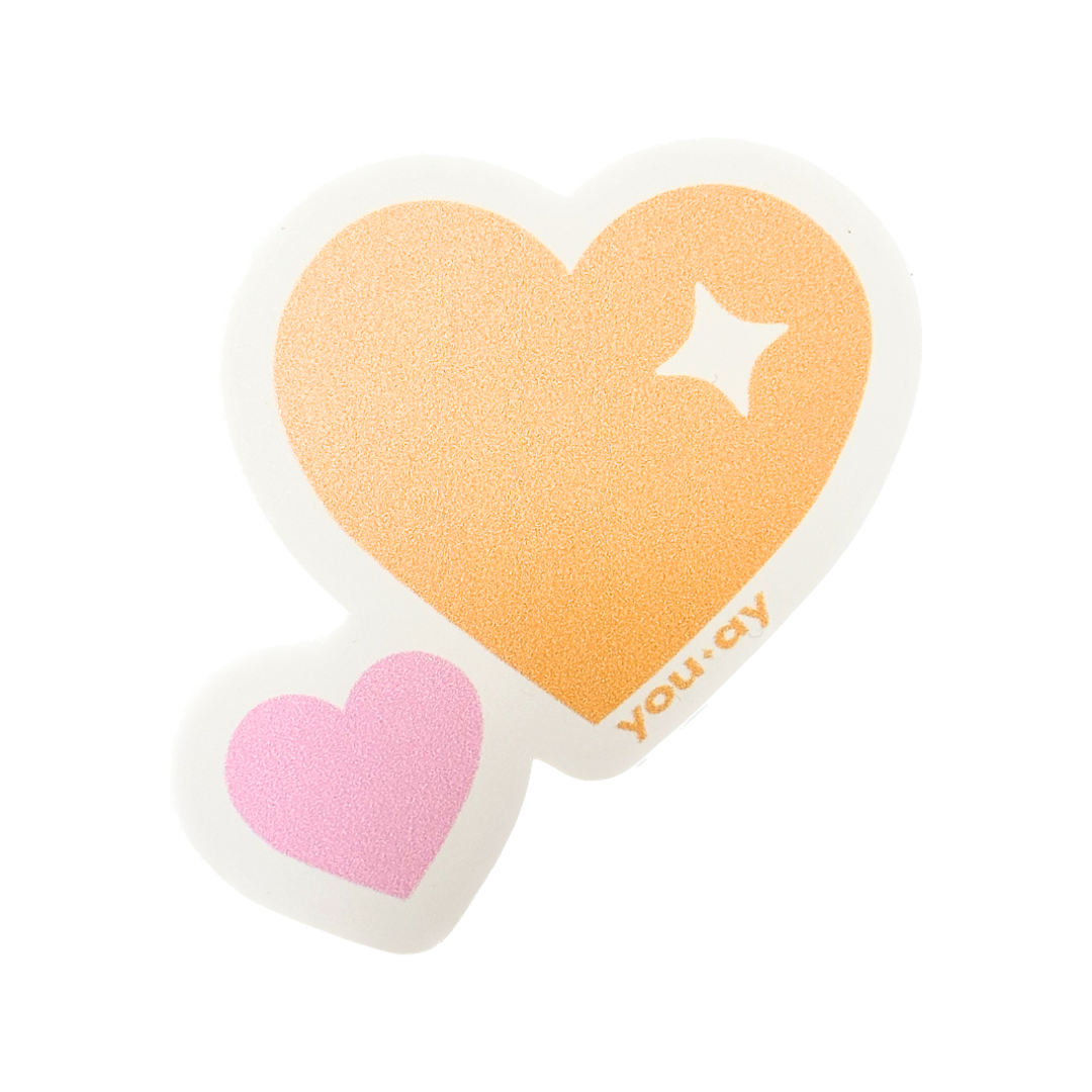 Double Heart Sticker