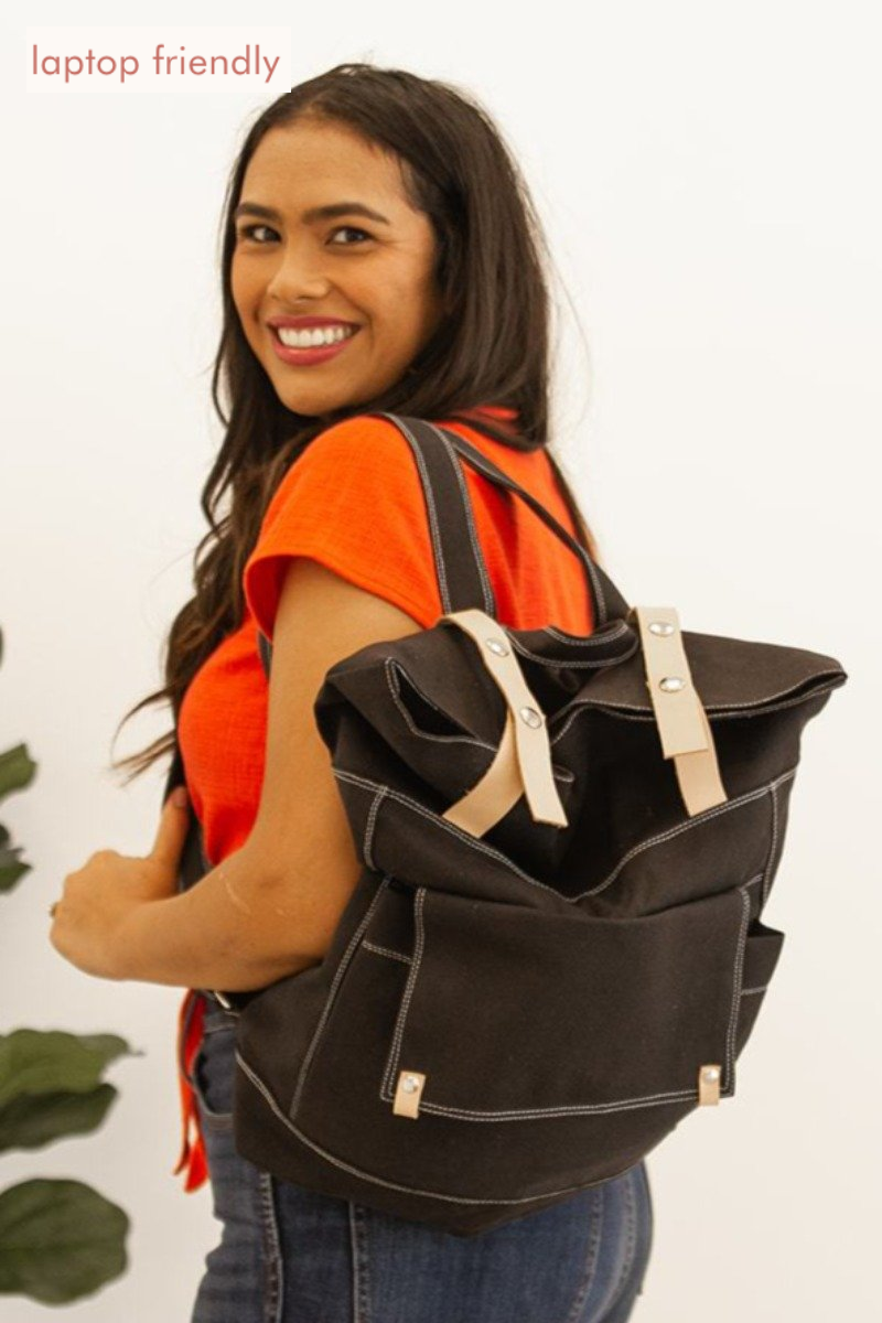 alison roll top backpack