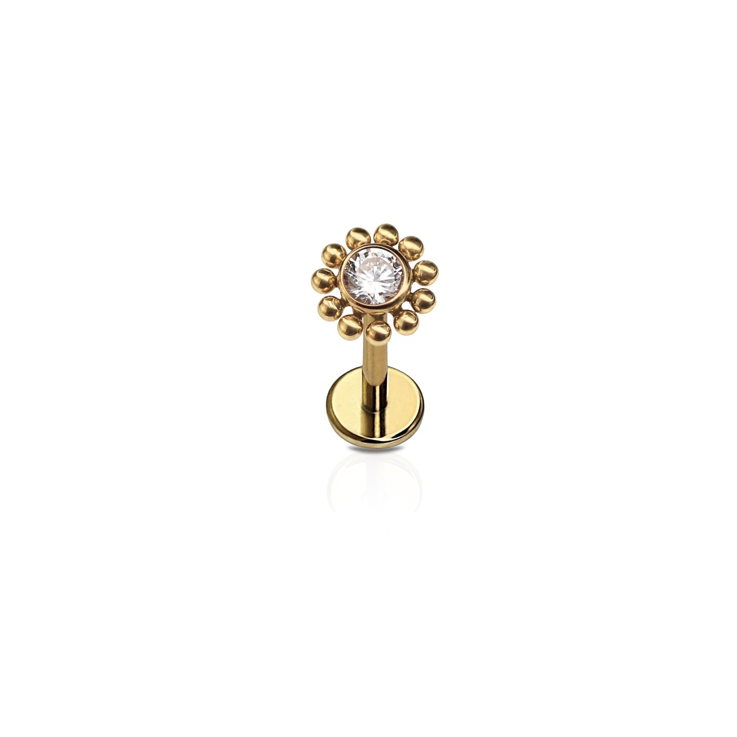 Zirconia Daisy Flat Back Stud