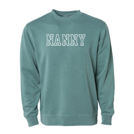 Embroidered Pigment Dye Crewneck Sweatshirt - OUTLINE NAME