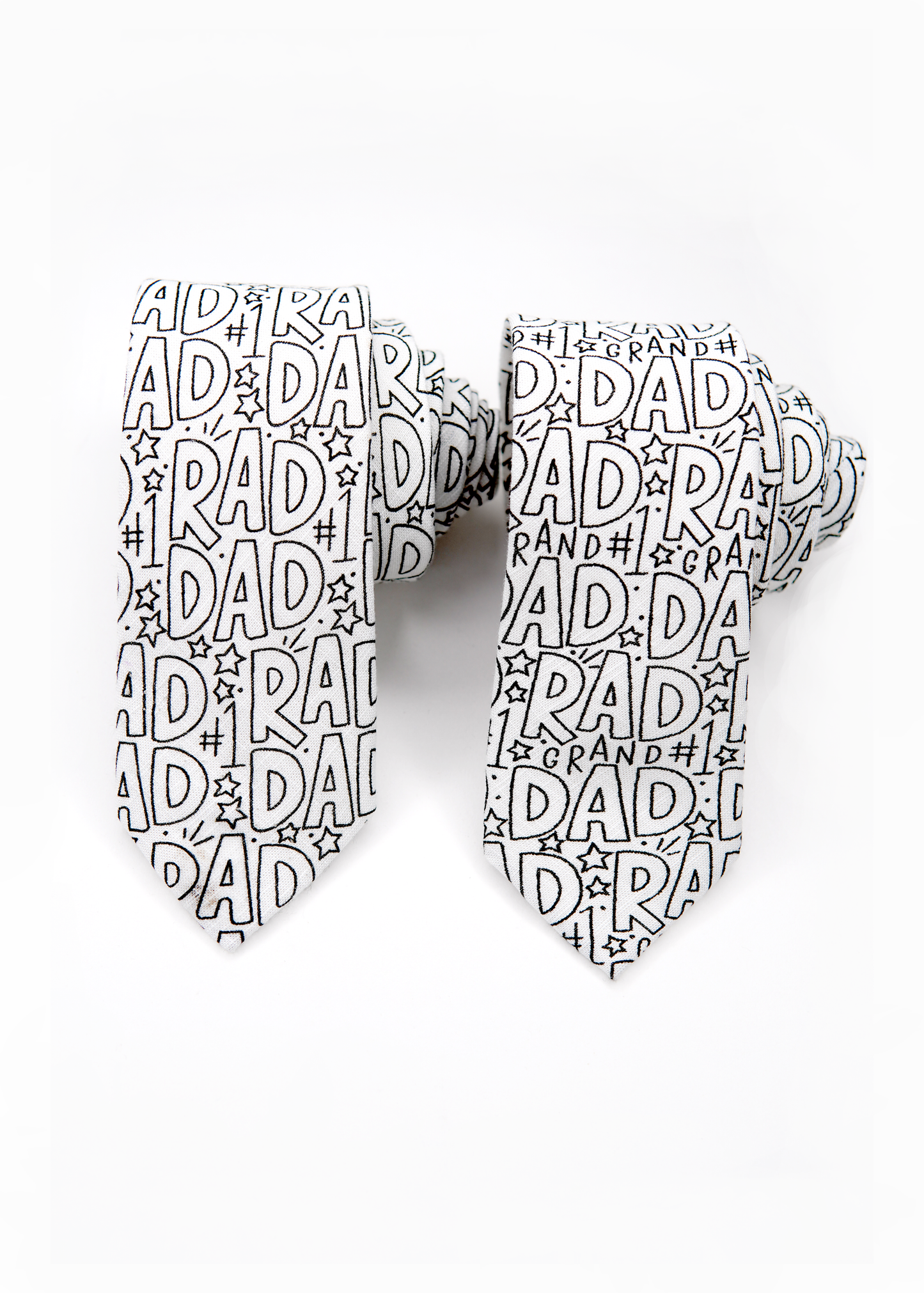 Rad & Happy Father's Day Tie - Rad Dad or Rad Grand Dad - Blank Men's Tie + Marker Set