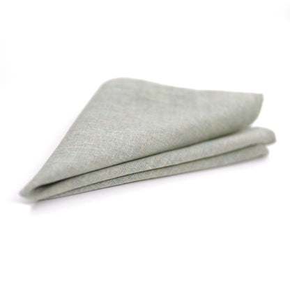 Sea Foam Green Linen Pocket Square