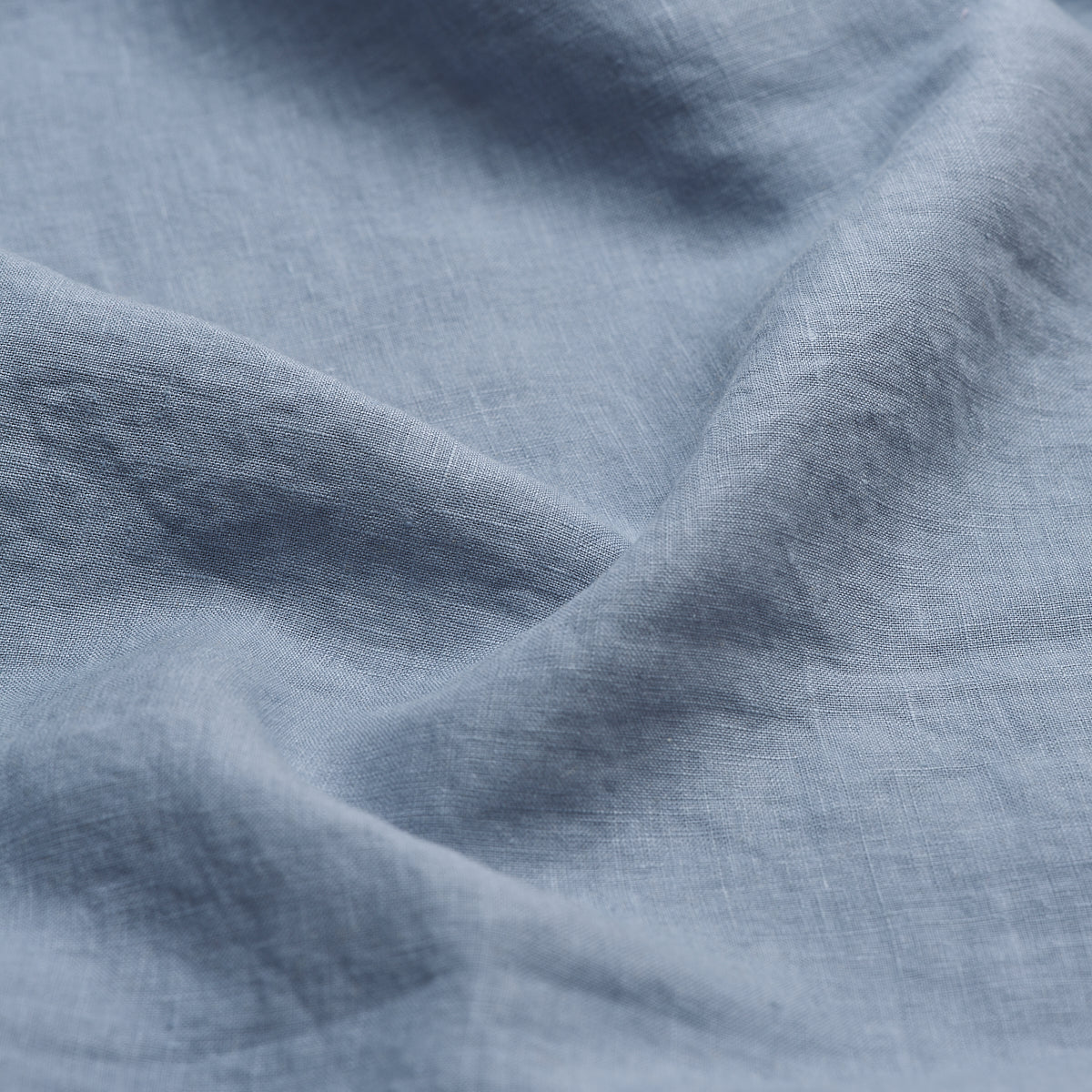 Dusk Blue Linen Fitted Sheet